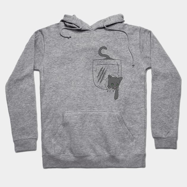 Pocket Cat 3 Hoodie by CCDesign